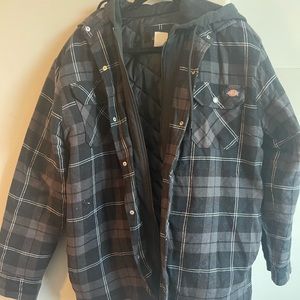 Dickies Hooded Flannel Shacket - Size M